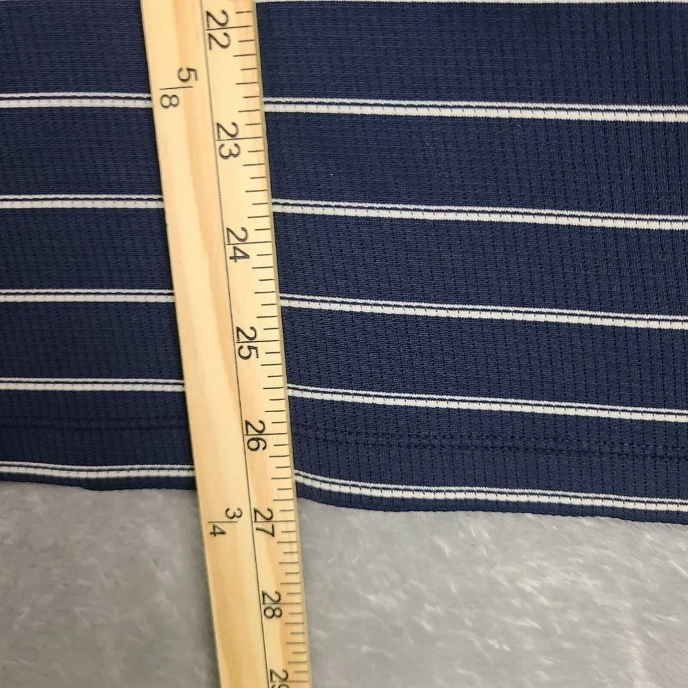 Nike Mens Performance Dri_Fit shirt. Navy and white Stripped‎ Size XL